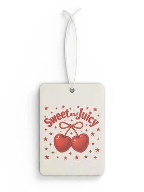 Cherry Car Air Freshener | Black Ice Scent | “Sweet & Juicy” | Cute Aesthetic